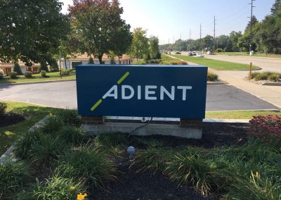 Adient custom monument reface, Plymouth MI