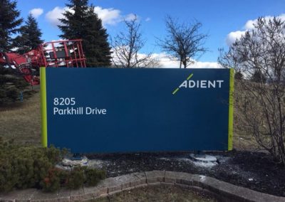 Adient exterior sign ground