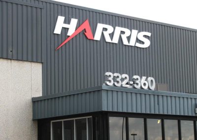 Harris exterior building sign metal letters