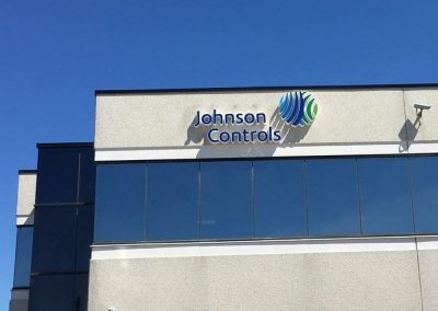Johnson Controls channel letters building
