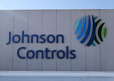 Johnson Controls channel letters exterior signs