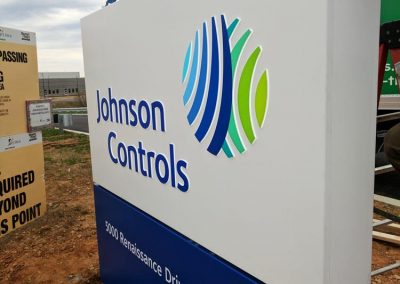 Johnson Controls exterior monument sign