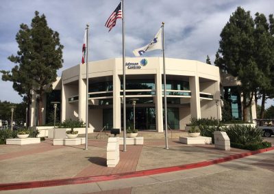 Johnson Controls exterior sign building flags