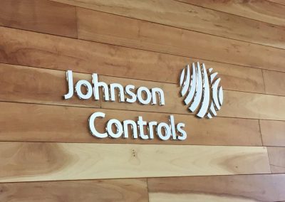 Johnson Control interior fabricated letters
