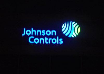 Johnson Controls night-channel letters zoom