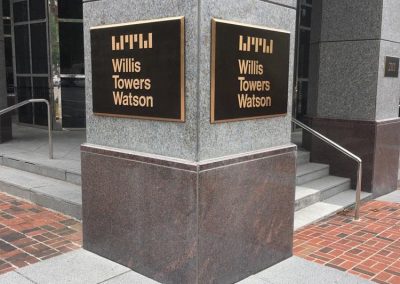 Willis Towers Watson exterior plaque