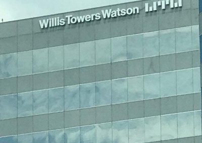 Willis Towers Watson high rise exterior sign 2