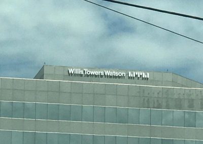 Willis Towers Watson high rise exterior sign 4