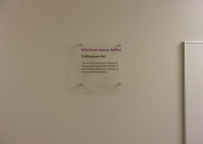 Willis Towers Watson interior signage plaque