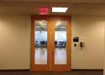 Willis Towers Watson vinyl door