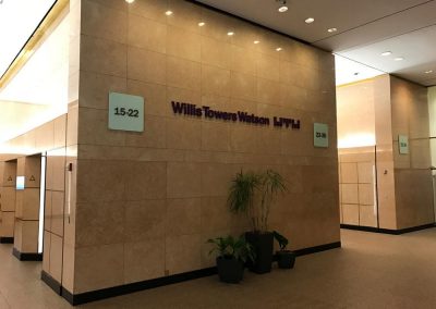 Willis Towers Watson wall dimensional letters