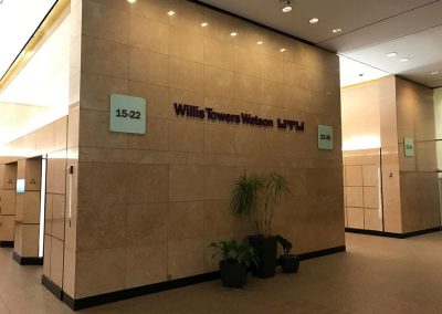 Willis Towers Watson wall dimensional letters