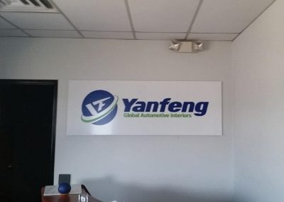 Yanfeng reception sign - Warren, MI