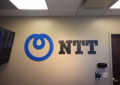 interior letters ntt on wall
