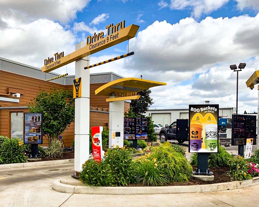 McDOnalds Drive Thru Digital Signage