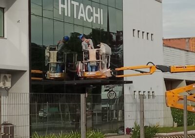 hitachi program global brand implementation TISA - exterior signage