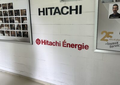 wall signage interior signage hitachi program global brand implementation TISA