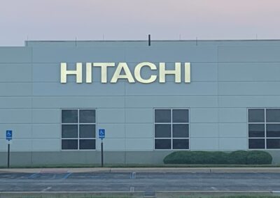 hitachi program global brand implementation TISA - exterior signage