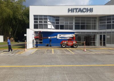 hitachi program global brand implementation TISA - exterior signage