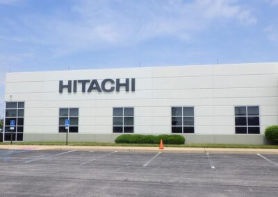 hitachi program global brand implementation TISA - exterior signage