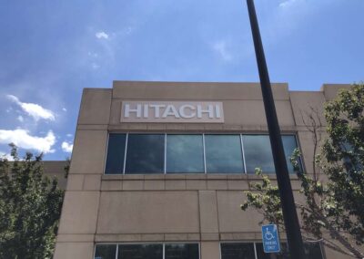 hitachi program global brand implementation TISA - exterior signage