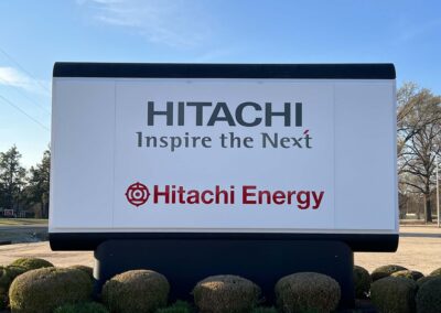 hitachi program global brand implementation TISA - exterior signage