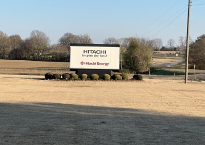 hitachi program global brand implementation TISA - exterior signage