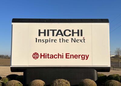 hitachi program global brand implementation TISA - exterior signage