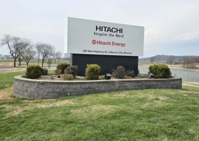 hitachi program global brand implementation TISA - exterior signage