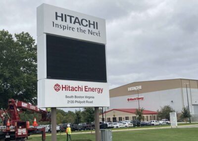 hitachi program global brand implementation TISA - exterior signage