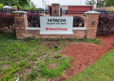 hitachi program global brand implementation TISA - exterior signage