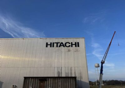 hitachi program global brand implementation TISA - exterior signage