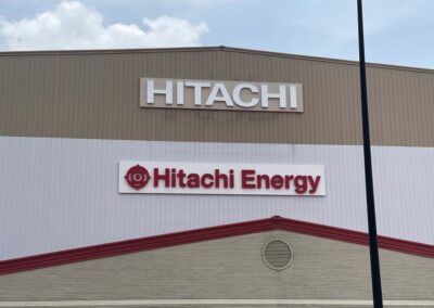 hitachi program global brand implementation TISA - exterior signage