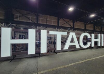 hitachi program global brand implementation TISA - exterior signage