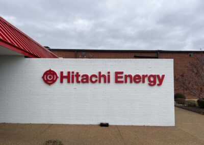 hitachi program global brand implementation TISA - exterior signage