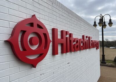 hitachi program global brand implementation TISA - exterior signage