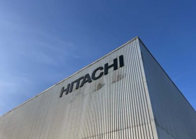 hitachi program global brand implementation TISA - exterior signage