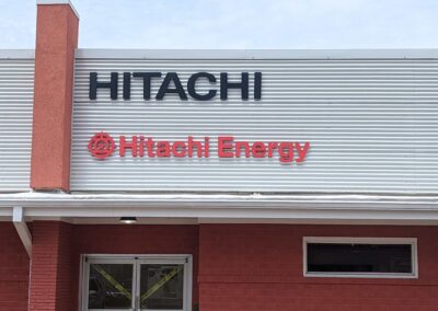 hitachi program global brand implementation TISA - exterior signage