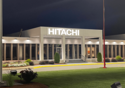 hitachi program global brand implementation TISA - exterior signage