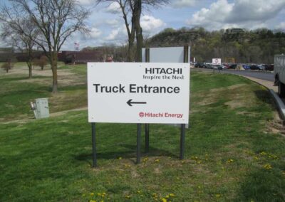 hitachi program global brand implementation TISA - exterior signage