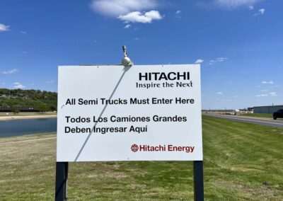 hitachi program global brand implementation TISA - exterior signage