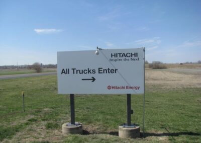 hitachi program global brand implementation TISA - exterior signage