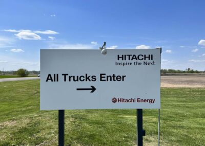 hitachi program global brand implementation TISA - exterior signage