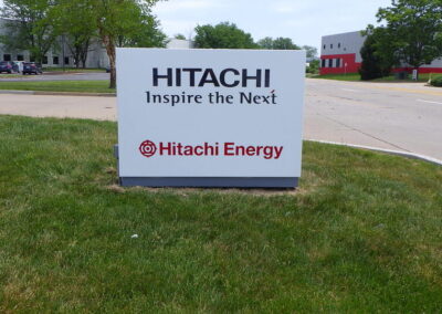 hitachi program global brand implementation TISA - exterior signage