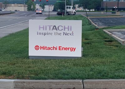 hitachi program global brand implementation TISA - exterior signage